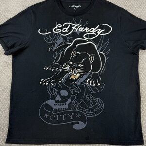 Ed Hardy Black Panther Graphic Tee